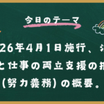 2026年1月24日施行、改正労働施策総合推進法